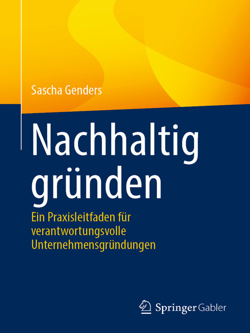 Title details for Nachhaltig gründen by Sascha Genders - Available